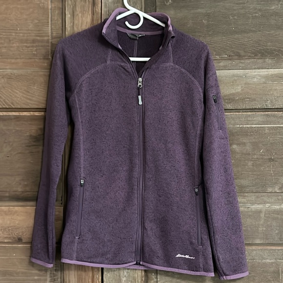 Eddie Bauer Women's Radiator Fleece Full-Zip Mock Size Medium Purple‎ - Picture 1 of 7